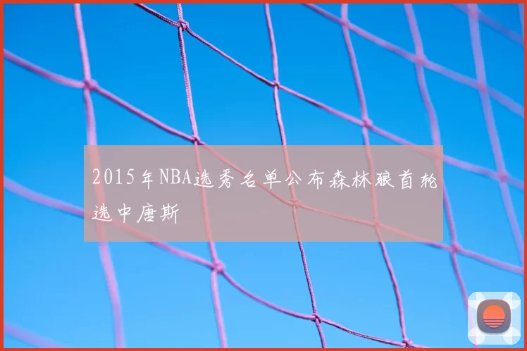 2015年NBA选秀名单公布森林狼首轮选中唐斯